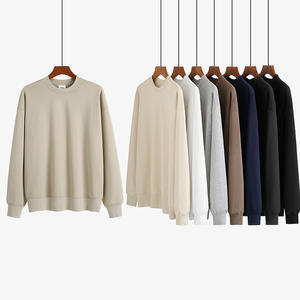 Sudadera de Cuello Redondo para Hombre XF420S con Logotipo Personalizado, 420GSM, Primavera-Otoño, Algodón con Forro Polar, Color Sólido, Hombros Caídos - Product Image 1