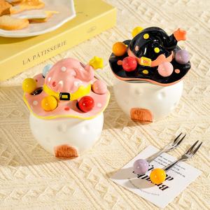 Lelyi ชุดส้อมสแตนเลสลายผีแปลกสำหรับขนมหวานแสนสวยเป็นมิตรต่อครอบครัวส้อมผลไม้ - Product Image 1