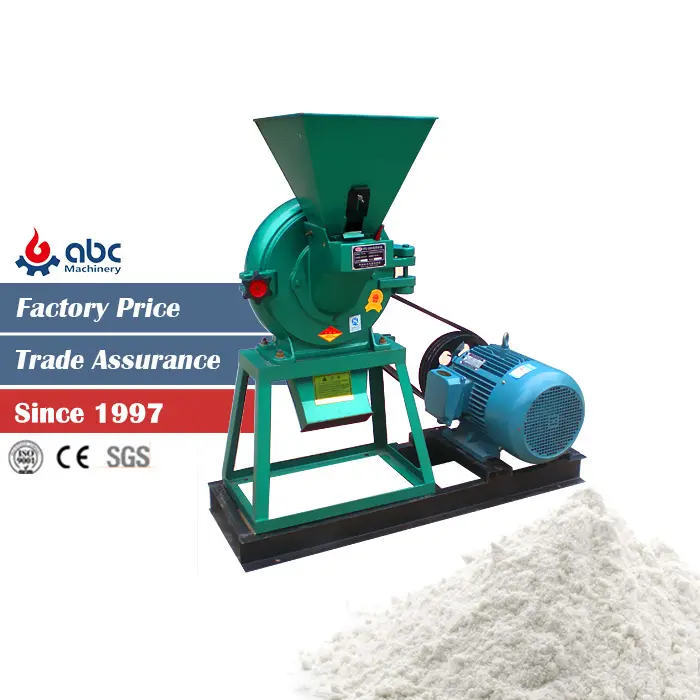 Cina piccolo commercio di mais riso spezie in polvere grinder grano fresatrice grano macchine mulino di farina di mais macchina per la frantumazione