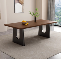 Pied de table de bureau rectangulaire moderne STG en acier au carbone noir et or, cadre de bureau commercial avec base pyramidale robuste