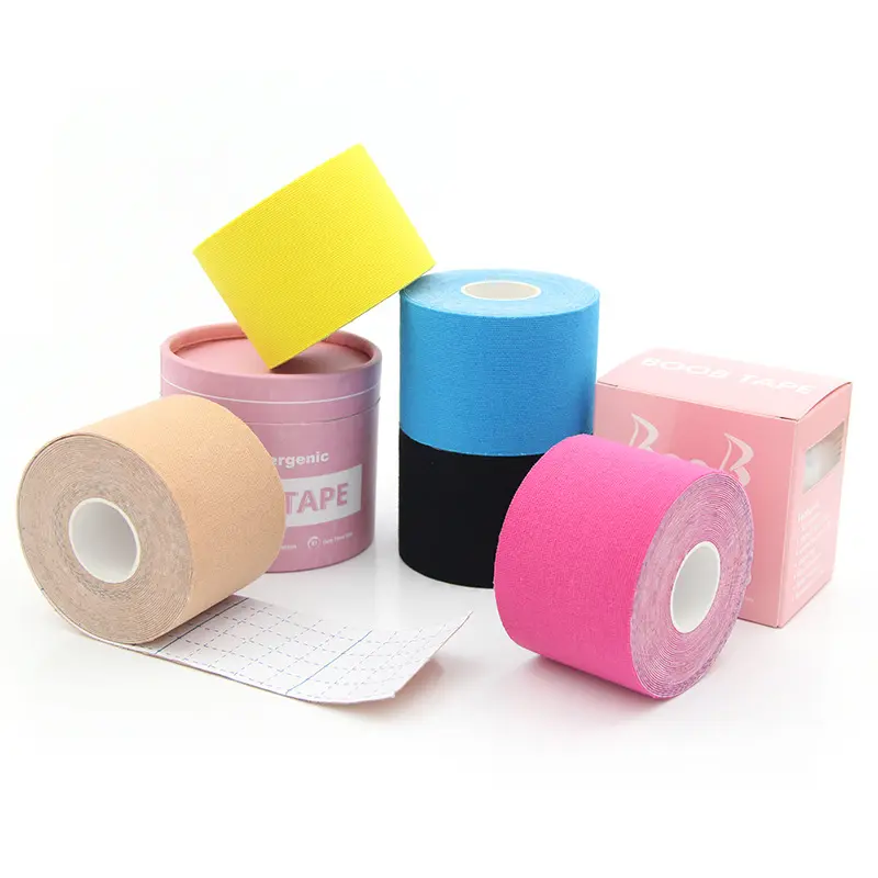 Wholesale Low Price Cotton Elastic Adhesive Bandage Precut Muscle Support Sport Tape Kinesiology Tape