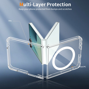 Funda Protectora Plegable para Teléfono <span class=keywords><strong>Samsung</strong></span> Z <span class=keywords><strong>Flip</strong></span> 7 8, Transparente, Anti-Amarillamiento, TPU+PC, Magnética N52, Resistente a Golpes y Caídas - Product Image 3