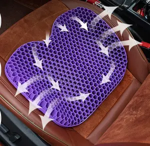 New Style Hot-sale Orange Gel Cushion For Car Chair Sofa Honeycomb Ice Cushion Cooling And Breathable Tpe Customization