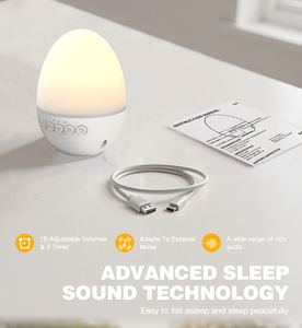 Máquina Portátil de Ruido Blanco <span class=keywords><strong>para</strong></span> <span class=keywords><strong>Bebés</strong></span> con Luz Nocturna, Detección Automática de Llanto y 30 Sonidos, Perfecta <span class=keywords><strong>para</strong></span> Viajes, Guardería, Set de Regalo <span class=keywords><strong>para</strong></span> Recién Nacidos - Product Image 6