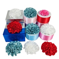 Ruban de satin artificiel en polyester de 8 cm (3 pouces) pour cadeaux et vêtements, 196 couleurs personnalisées en gros