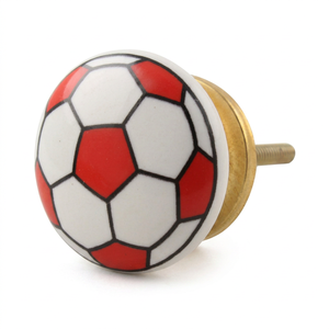 AK Brass Football Ceramic Metal Cabinet Knob Multi Color Finish Best Price Drawer Shelf Furniture Handle Decorative <b>Hardware</b> - Product Image 5