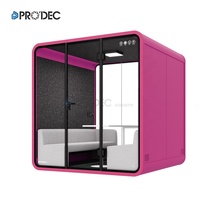 Cabine Acoustique Karaoké Style Cabine de Travail pour Espaces Publics, Cabine Sonore Personnalisée à Montage Facile, Cabine de Travail et de Fumeurs