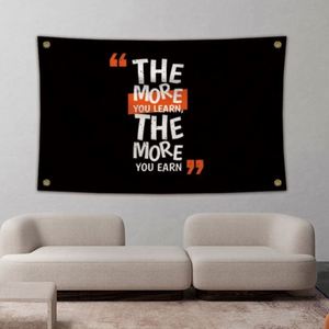 Banderas de Sublimación por Tinte 3x5FT (90x150cm) al por Mayor de Fábrica: Cuanto Más Aprendes, Más Ganas - ¡Novedad! - Product Image 6