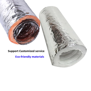 R6 R8 פנים כותנה ועלו אלומיניום לסכל HVAC אוורור מערכת גמיש מבודד צינור - Product Image 3