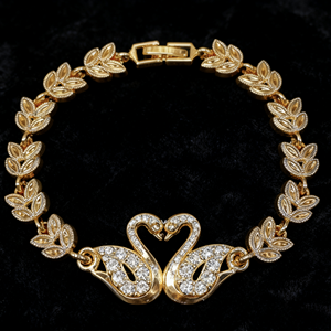 Pulseras de Cisne de Cobre al por Mayor para Mujer, Chapadas en Oro de 18k, Populares y de Gran Venta, con Circonita, Logotipo, Pulsera de Cisne 2026 - Product Image 4