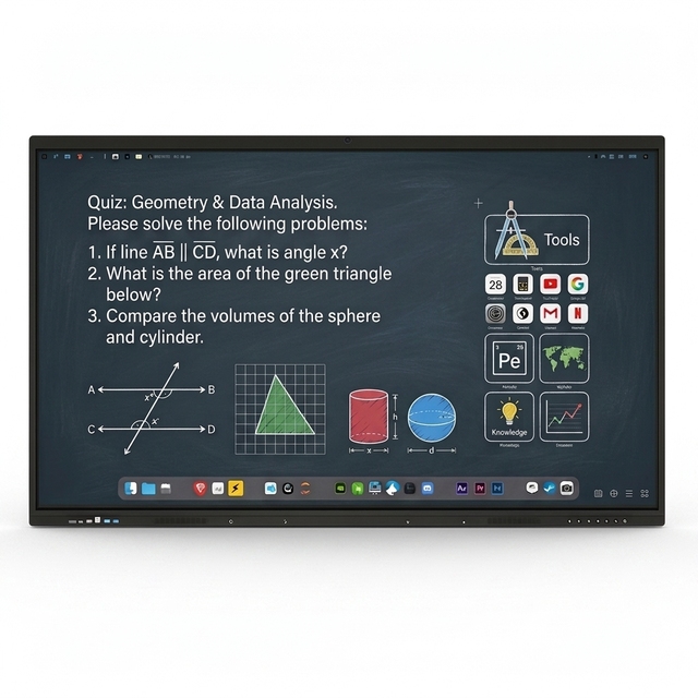 EDLA Certified 85 86 Inch Interactive Flat Panel Smart Board Android 16 Digital Touch Screen LCD Display Monitor