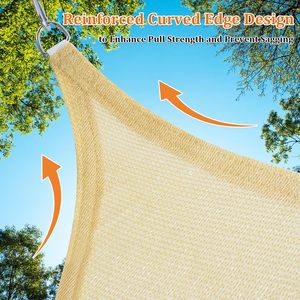 <span class=keywords><strong>Voile</strong></span> d'<span class=keywords><strong>ombrage</strong></span> tissée personnalisée en HDPE résistant aux UV et imperméable pour jardin et terrasse extérieurs - Product Image 2