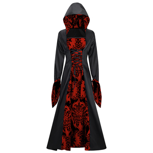 Medieval Retro gótico con capucha bruja Falda larga <span class=keywords><strong>de</strong></span> lujo vestido <span class=keywords><strong>de</strong></span> fiesta <span class=keywords><strong>de</strong></span> las mujeres Cosplay <span class=keywords><strong>vampiro</strong></span> <span class=keywords><strong>Halloween</strong></span> adulto disfraz <span class=keywords><strong>de</strong></span> talla grande - Product Image 2