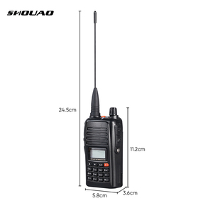 ShouAo Walkie Talkie genggam jarak jauh, baterai 1200mAh IPX-1 tahan air tinggi bahan cangkang ABS VHF/UHF dua arah 10KM - Product Image 6