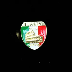 2024 Fashion Custom Logo Made Italia Souvenir Metal Enamel Insect Hat Brooch Pin