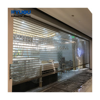 Prix de la porte intérieure à volets roulants en polycarbonate à vue complète pour supermarché et centre commercial