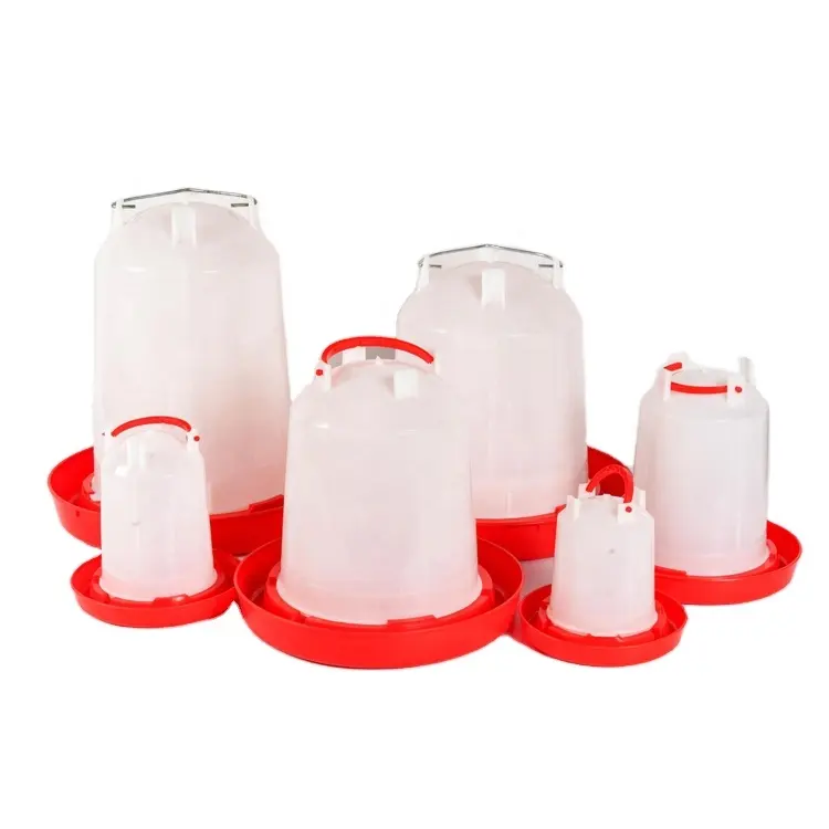 2022 Hoge Kwaliteit Gevogelte Voeden Apparatuur Brolier Water Drinker En Feeder 1L-18L Plastic Kip Waterer