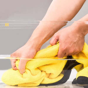 Reusable Microfiber Coral Fleece Cleaning Towels Thickened Strong Super Absorbent Car Care Wipes <b>Cloth</b> - Product Image 4