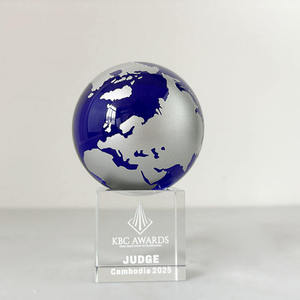 Globe de cristal pour la maison décoration Presse-papiers Crystal <span class=keywords><strong>World</strong></span> 3d Engraved Crystal Globe Award - Product Image 6