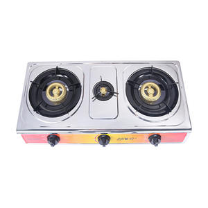 Cocina de Gas de Acero Inoxidable con 3 Quemadores, Estufa de Gas LPG y NG - Product Image 2