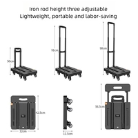 Alimentation directe Chariot universel à Six roues Scooter plat pliant Portable ménage manipulation tortue voiture outils de transport