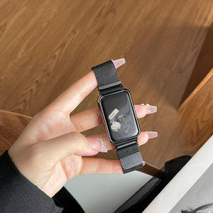 Correa de malla milanesa personalizada de lujo para <span class=keywords><strong>Xiaomi</strong></span> Mi Band 7 Pro, pulsera de repuesto de diseño creativo para hombres - Product Image 3