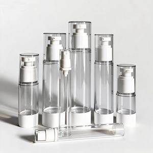 Emballage de soins de la peau en plastique rechargeable haut de gamme 120 ml 100 ml 50 ml 15 ml 5 ml Bouteille à pompe à crème sans air - Product Image 3