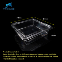 Boîte d'emballage alimentaire carrée en PET transparent de qualité alimentaire, vente en gros d'usine, pour pain, gâteaux, biscuits, salades, sushis, personnalisation acceptée.
