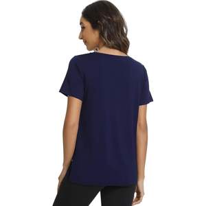 เสื้อชุดนอนผู้หญิงคอวี แขนสั้น ผ้าใยไผ่นุ่มพิเศษ ไซส์ S-XXL ขายส่ง - Product Image 4