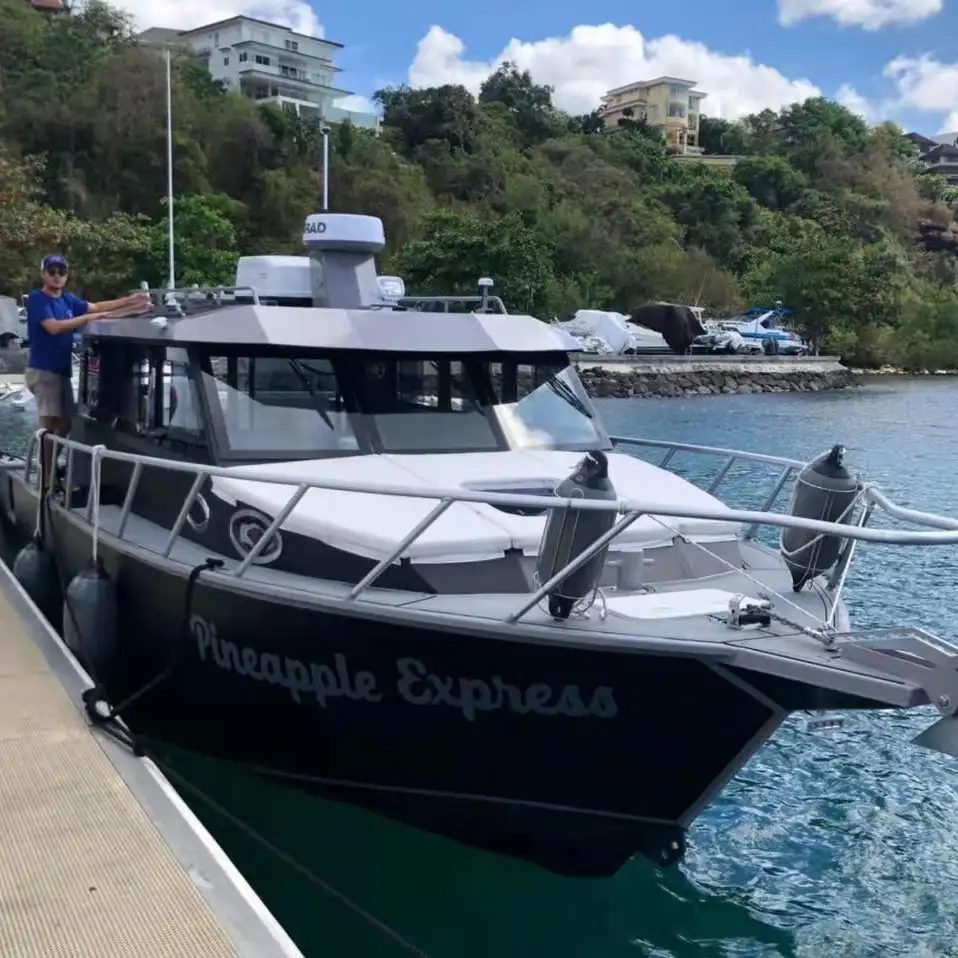 Poseidon luxury 36ft 11m aluminum fishing speed boat outboard motor vessel cabin cruiser for charter