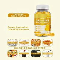 HDK OEM ODM Gommes de créatine monohydrate 1250mg à absorption élevée, saveur mangue, végétaliennes, pour la force musculaire, l'endurance et les suppléments sportifs