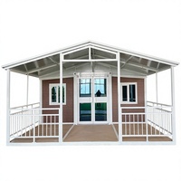 Moducube Maison Conteneur Extensible de 20 Pieds, Maison Préfabriquée Pliable avec Terrasse et Toit