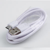 Kabel Pengisian Daya Berkecepatan Tinggi 2.4A Micro USB Type-C 1m PVC Berlapis Tembaga Murni untuk Perangkat Android, Earphone, Kamera, Komputer