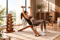 Haltères en acier en chêne rouge de qualité supérieure pour la maison, légers, plusieurs poids, entraînement professionnel des bras et du haut du corps, équipement de fitness à domicile