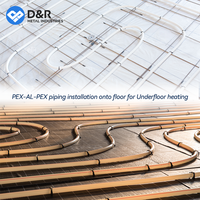 Système de plomberie personnalisé D & R 4 "diamètre 12 ~ 16mm 1216 tuyau composite flexible de système de chauffage par le sol PEX-AL-PEX pour l'eau chaude et froide