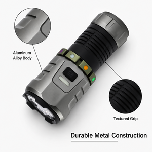 ไฟฉาย LED แบบชาร์จ USB รุ่น <span class=keywords><strong>F86</strong></span> กันน้ำ IP65 สว่างพิเศษ 8 XTE โฟกัสคงที่ หางแม่เหล็ก ตัวเรือนอลูมิเนียมอัลลอยด์ สำหรับตั้งแคมป์ - Product Image 5