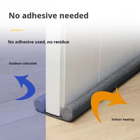 Costura de la puerta Impermeable y a prueba de polvo Parte inferior de la puerta Tira de sellado de 93cm Puertas y ventanas insonorizadas Tira de pegamento autoadhesiva