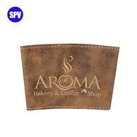 Manches gravées au Laser 50 pièces, tasse vierge en cuir PU, impression personnalisée