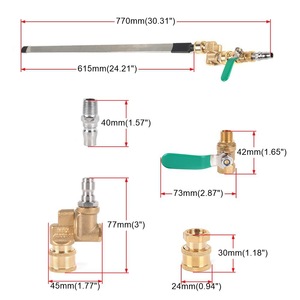 <b>Car</b> <b>Washer</b> Cooling System Cleaning Rod For Radiator Condenser With Brass Fittings And Valve - Product Image 2