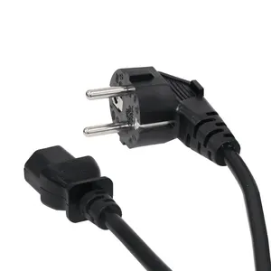 KUNCAN 1.5M 1.8M Black High Quality EU Power Cord with Copper for Laptop Desktop computer power cable c13 c7 C5