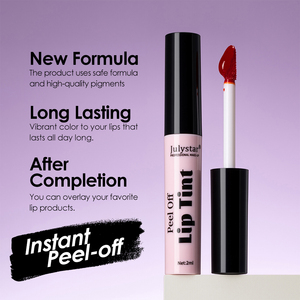 Julystar Rouge à Lèvres Liquide Peel-Off 6 Couleurs, Mat, Imperméable, Longue Tenue, Violet, Hydratant, Teinte à Lèvres Décollable, <span class=keywords><strong>Maquillage</strong></span> Cosmétique - Product Image 5
