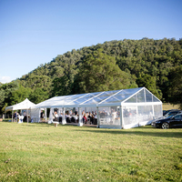 Tentes de réception TENTCHO en aluminium avec toit transparent, robustes et résistantes, pour événements, mariages, 300 personnes, extérieur, 10x10, tente de mariage