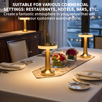 Lampe de table LED sans fil moderne, nouveau design, rechargeable sans fil, atténuation tactile, lampes de bureau portables de luxe pour buffet, hôtel, bar