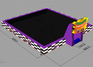 2024 voitures tamponneuses terrain gonflable 10x9 mètres piste de kart gonflable personnaliser l'impression de LOGO - Product Image 6