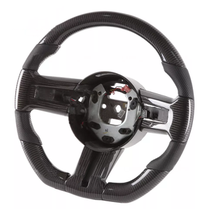 Volant en fibre de carbone compatible avec <span class=keywords><strong>Ford</strong></span> <span class=keywords><strong>Mustang</strong></span> <span class=keywords><strong>GT</strong></span> <span class=keywords><strong>500</strong></span> GT350 2010 2011 2012 <span class=keywords><strong>2013</strong></span> 2014 Volant de voiture personnalisé - Product Image 2