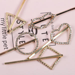 HTYFS Accessoires pour cheveux Casque Beaumira Cristal strass <span class=keywords><strong>frange</strong></span> Clip Petite épingle à cheveux clip top - word - Product Image 2