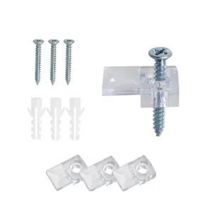 Accessori Hardware per mobili specchio Clip in plastica specchio fissaggio vetro decorativo morsetto supporto chiodo