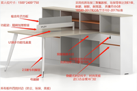 Poste de travail de bureau en îlot, bureau informatique moderne avec cloison de séparation pour employé, ensemble de mobilier de luxe en bois en forme de L, vente en gros