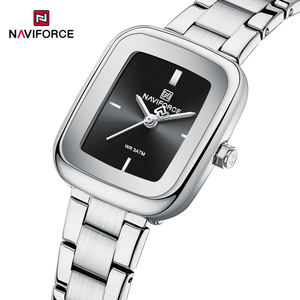 Montre pour femme NAVIFORCE 5075, montre de sport en acier inoxydable, montre classique pour femme, montre simple avec éclairage nocturne - Product Image 1