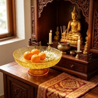 En gros, Bol à fruits sur piédestal en verre ambré martelé, Assiette à collation, Qualité alimentaire, Logo personnalisé, pour la décoration d'hôtels et de maisons, Centre de table de mariage